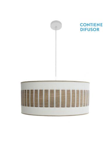 Ivanna 3xe27 Pendant White/white-light wood Regx60x60 Cm