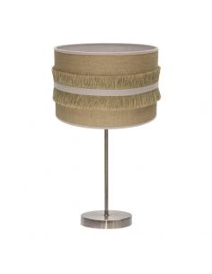 Large Natalia Table Light 1xe27 Leather/sack-beige 62x30x30 Cm