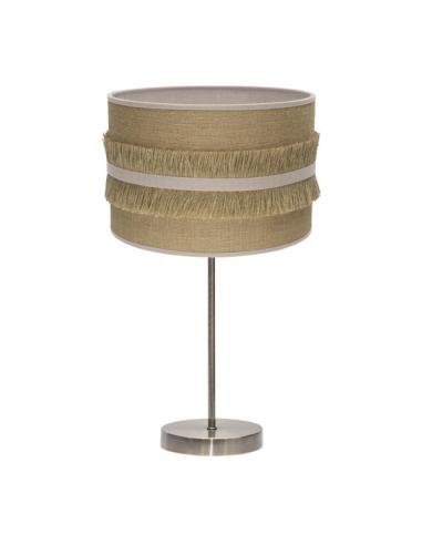 Large Natalia Table Light 1xe27 Leather/sack-beige 62x30x30 Cm