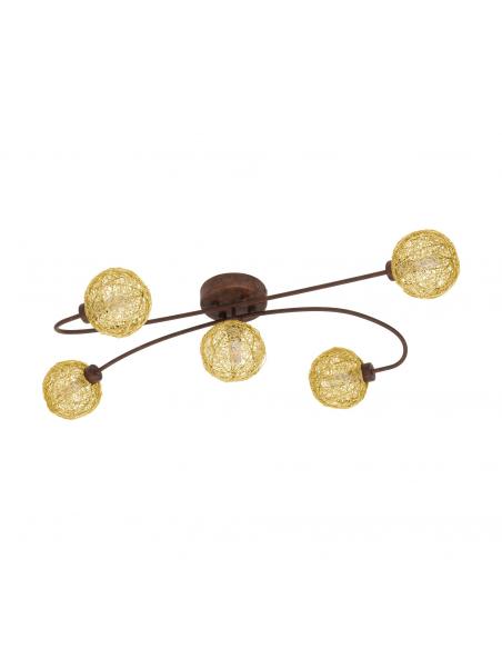 EGLO 97727 - CARIS 1 LED Ceiling Light in Steel in rust colors and Aluminum