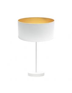 Anuska 1xe27 High Table Lamp White/white-gold 62x30x30 Cm