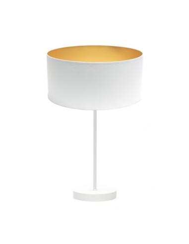 Anuska 1xe27 High Table Lamp White/white-gold 62x30x30 Cm