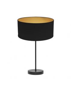 Sobremesa Alto Anuska 1xe27 Negro/negro-oro 62x30x30 Cm