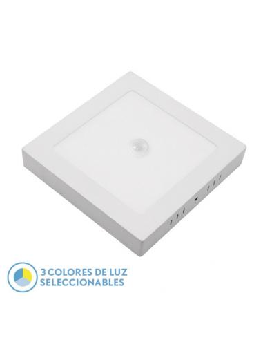 Downlight Superf. Onix 18w 3000k-4000k-6500k White 1620lm Square w/Twilight Motion Sensor 3x22x22cm