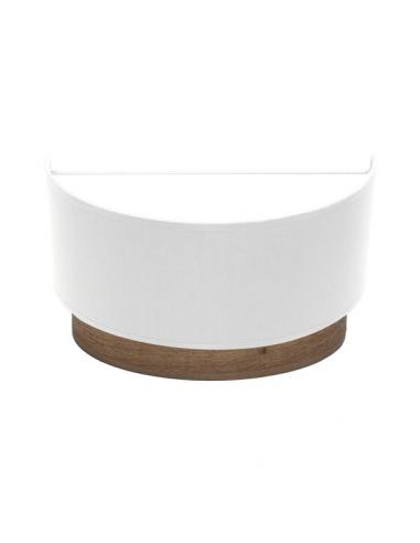 Aplique Tatiana 1xe27 Blanco-madera Oscura 17x30x15 Cm