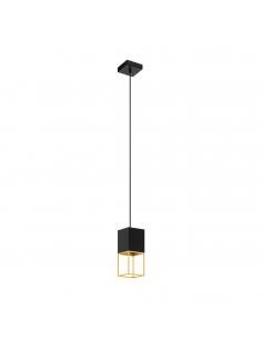 EGLO 97733 - MONTEBALDO LED pendant lamp in black steel, gold