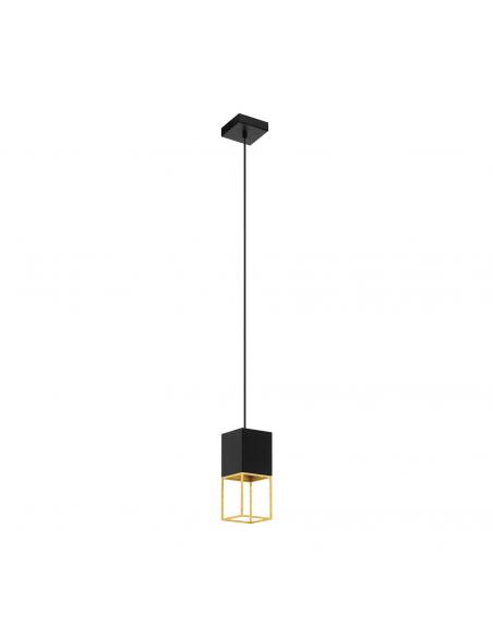 EGLO 97733 - MONTEBALDO LED pendant lamp in black steel, gold