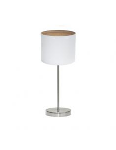 Sobremesa Tatiana 1xe14 Niquel/blanco-mad.Clara 42x17x17 Cm