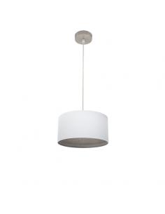 Tatiana 1xe27 Nickel/white-mad pendant. Regx Gray30x30 Cm