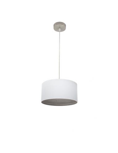 Tatiana 1xe27 Nickel/white-mad pendant. Regx Gray30x30 Cm