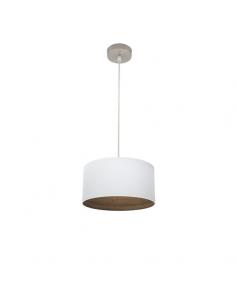 Tatiana 1xe27 Nickel/white-mad pendant. Dark Regx30x30 Cm