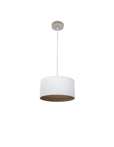 Tatiana 1xe27 Nickel/white-mad pendant. Dark Regx30x30 Cm