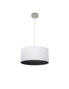 Tatiana 1xe27 Nickel/white-mad pendant. Black Regx40x40 Cm