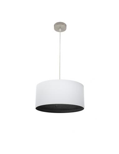 Tatiana 1xe27 Nickel/white-mad pendant. Black Regx40x40 Cm