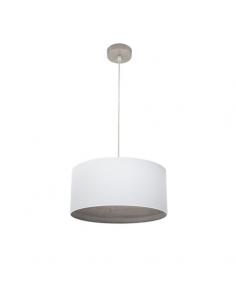 Tatiana 1xe27 Nickel/white-mad pendant. Regx Gray40x40 Cm