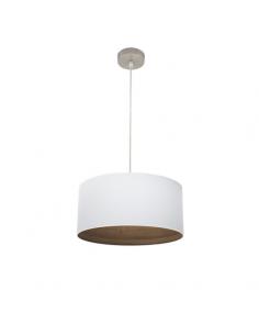 Tatiana 1xe27 Nickel/white-mad pendant. Dark Regx40x40 Cm