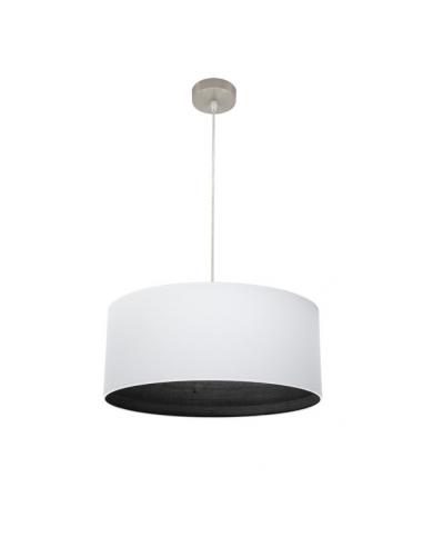 Tatiana 1xe27 Nickel/white-mad pendant. Black Regx50x50 Cm