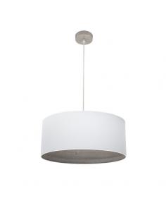 Tatiana 1xe27 Nickel/white-mad pendant. Regx Gray50x50 Cm