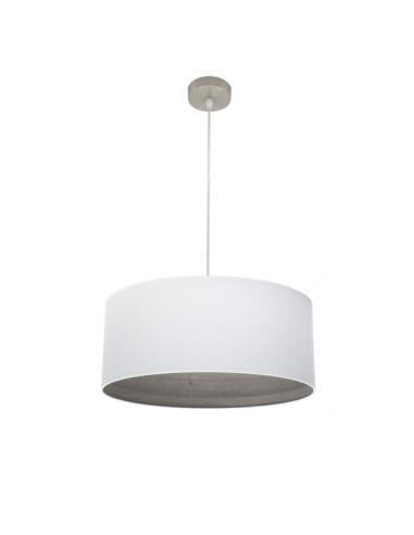 Tatiana 1xe27 Nickel/white-mad pendant. Regx Gray50x50 Cm
