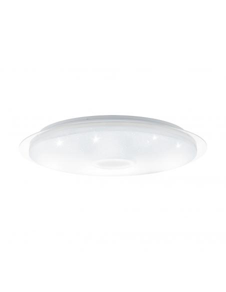 EGLO 97737 - LANCIANO Plafón LED en Acero, plástico blanco, transparente y Acrílico con efecto de cristal