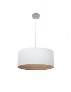 Tatiana 1xe27 Nickel/white-mad pendant. Clara Regx50x50 Cm