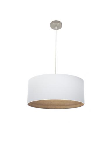 Tatiana 1xe27 Nickel/white-mad pendant. Clara Regx50x50 Cm