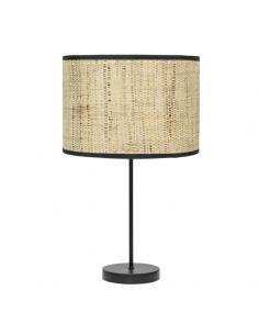 High Table Lamp Natasha 1xe27 Black/reed 63x30x30 Cm