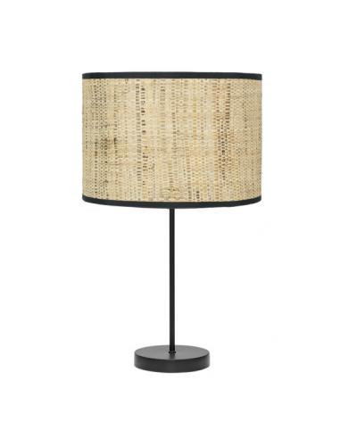 High Table Lamp Natasha 1xe27 Black/reed 63x30x30 Cm
