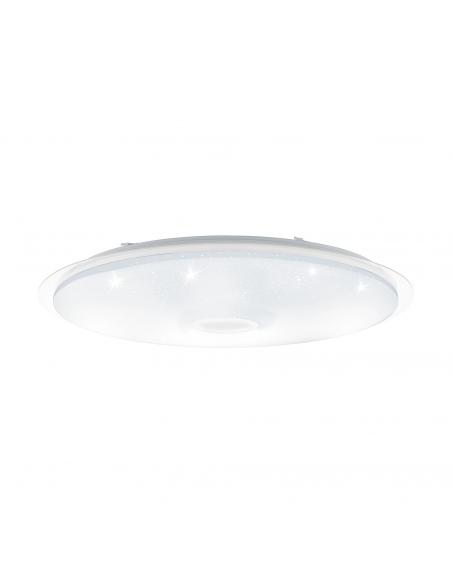 EGLO 97738 - LANCIANO Plafón LED en Acero blanco, transparente y Acrílico con efecto de cristal