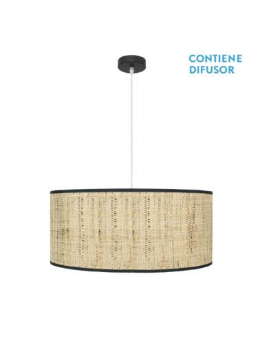 Natasha 3xe27 Pendant Black/reed Regx60x60 Cm