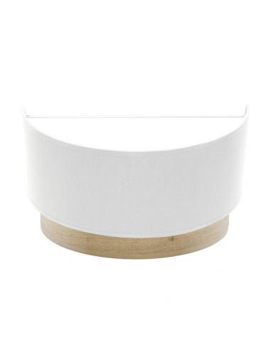 Olga 1xe27 White/Light Wood Wall Light 15x30x16 Cm