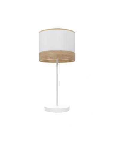 Olga Table Lamp 1xe14 White/white-clear-wood 42x18x18 Cm