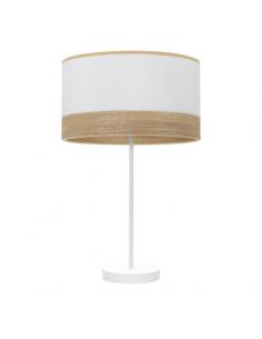 Olga High Table Lamp 1xe27 White/white-clear-wood 62x30x30 Cm