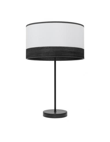 Sobremesa Alto Olga 1xe27 Negro/blanco-mad.negra 62x30x30 Cm