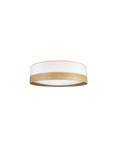 Olga 72w Ceiling Light White/clear wood 5616lm 14x50x50 Cm 3000-4000-6500k