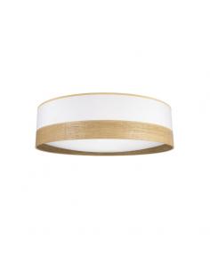 Olga White/clear wood ceiling light 96w 7488lm 14x60x60 Cm 3000-4000-6500k
