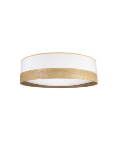 Olga White/clear wood ceiling light 96w 7488lm 14x60x60 Cm 3000-4000-6500k