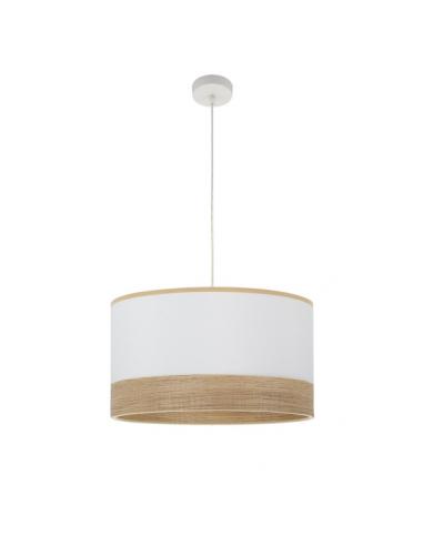 Olga Pendant 1xe27 White/white-clear-wood Regx50x50 Cm