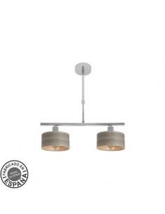 Gilda 2xe14 Chrome/wood Lamp Grey Regx43x14 Cm