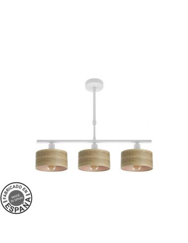 Gilda 3xe14 Lamp White/Light Wood Regx55x14 Cm