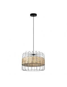 Zenda Pendant 1xe27 Forge/rattan Regx45x45 Cm