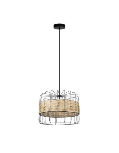 Zenda Pendant 1xe27 Forge/rattan Regx45x45 Cm