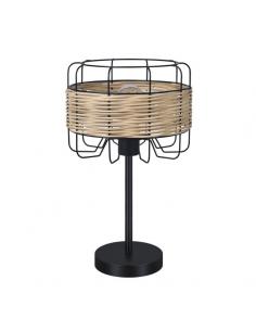 Zenda 1xe27 Iron/rattan table lamp 44x25x25 cm