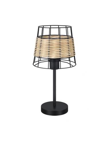 Burano 1xe27 Table Lamp Forge/rattan 41x20x20 Cm