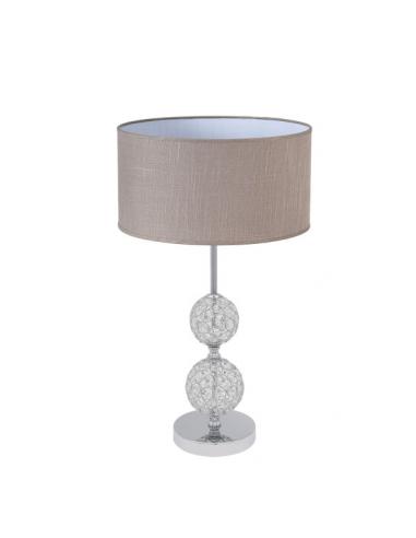 Sobremesa Beatia 1xe27 Cromo Pantalla Gris 35d