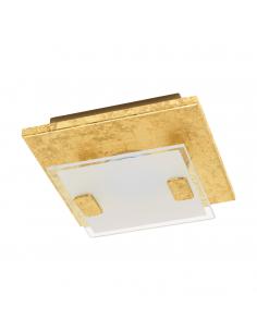 EGLO 97757 - VICARO 1 LED Ceiling Light in Gold Steel and Satin Glass
