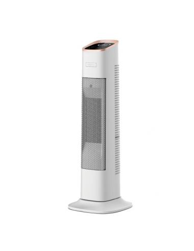 Termoventilador Ceramico Vertical 2000w Bl/oro C.remoto 2potenc.3func.Termost.reg. Oscilante Antivuelco Temporiz. 62x23,5x23,5c