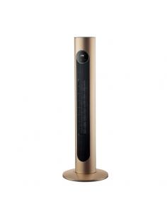 Vertical Ceramic Fan Heater 2000w Gold Oscillant.C.remote 2potenc.3func Termost.reg. Anti-tip Timer 90x21x21cm