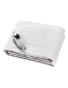 Elect.bienestar White Bed Warmer 60w 150x80cm 3 Levels Led Control Auto-off 3h Washable
