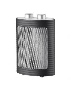 Ceramic Fan Heater 1500w Black/silver 3functions 2powers Termost.reg.anti-tip 22x15x9 cm